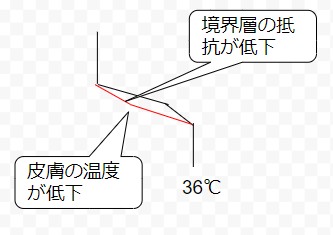 温度変化（風速）(heat transfer)