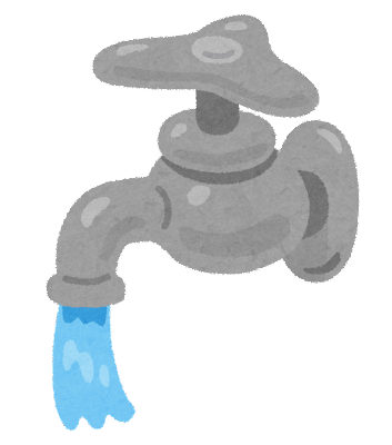 Illustration of a water supply that is left out